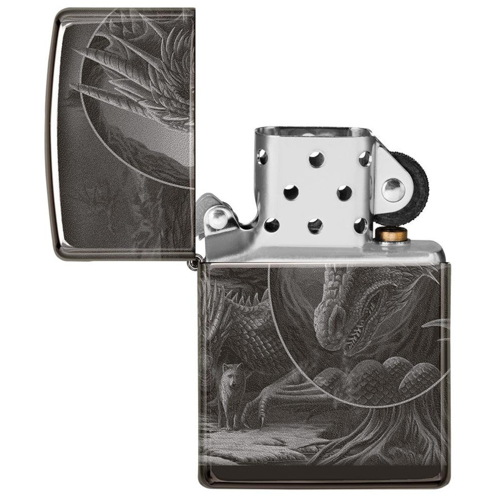 Lisa Parker Mythical Dragons Black Ice Photo Imaged Zippo Lighter