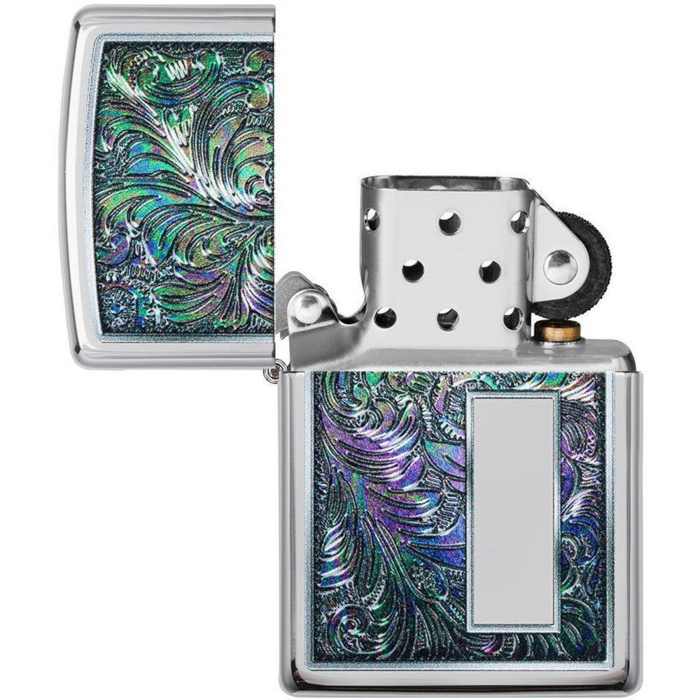 Colourful Venetian Design High Polish Chrome Zippo Lighter