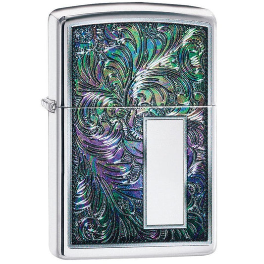 Colourful Venetian Design High Polish Chrome Zippo Lighter